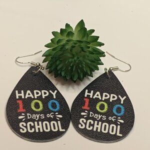 School Earrings, Hundred Day Earring, Teacher Earring, Teacher Appreciation Gift